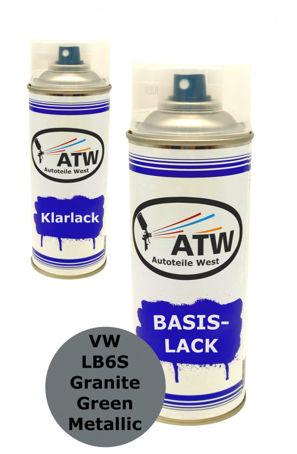 Autolack für VW LB6S Granite Green Metallic+400ml Klarlack Set